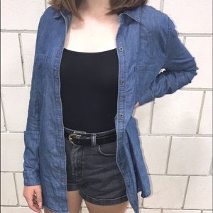 Light Denim Button Down Jacket